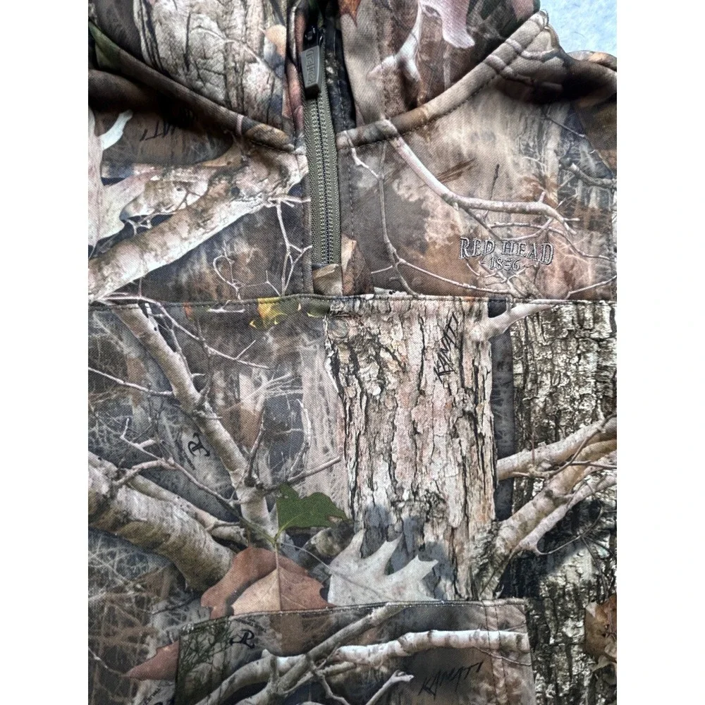RedHead Youth Medium Kanati Camo Quarter Zip Fleece Hoodie Hunting Jacket